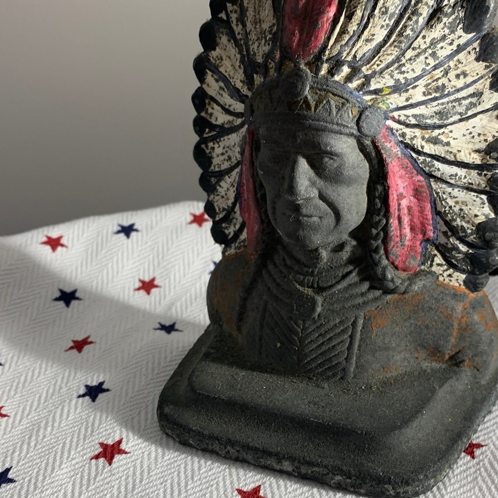 Tribal Chief Indian Book End - Make an OFFER - Picture 12 of 14